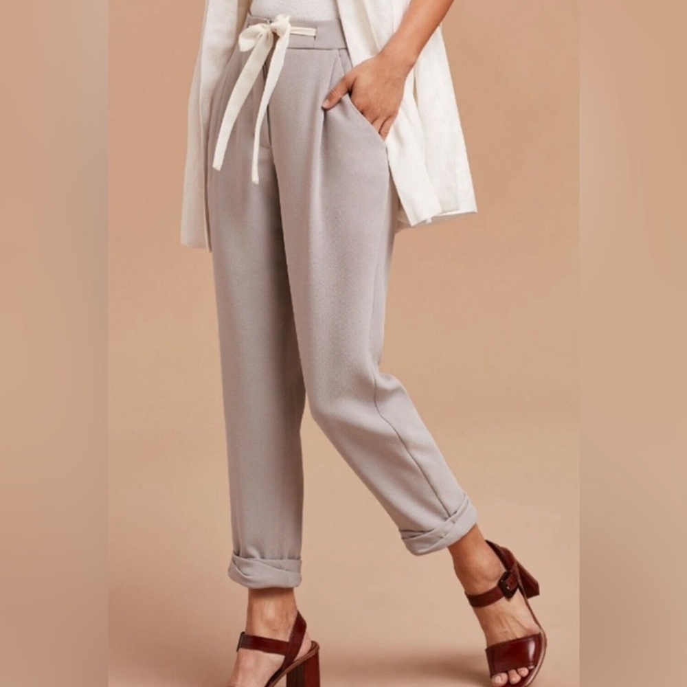 ARITZIA WILFRED The Allant Pant-crème color drawstring jogger LINEN | size 4